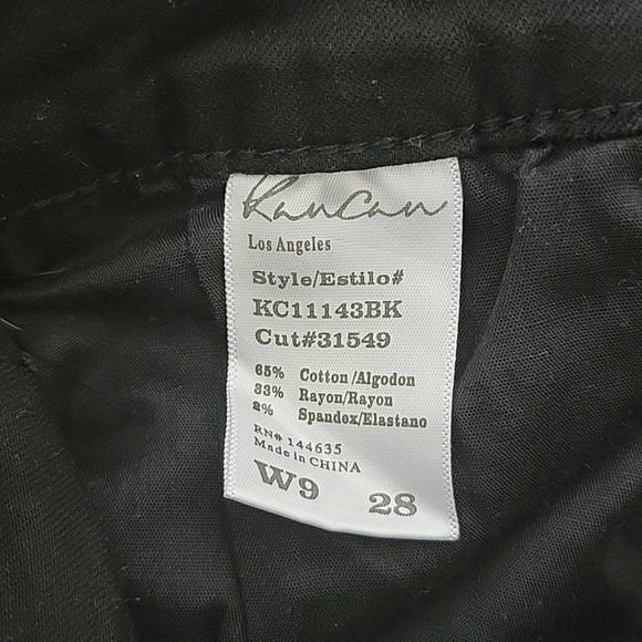 Black‎ KANCAN Shorts W9 28 Distressed Destroyed - Picture 4 of 4